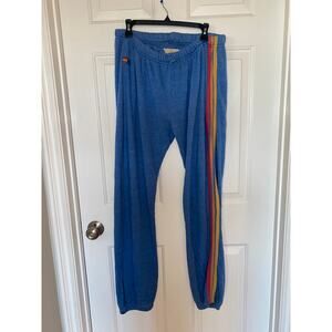 Aviator Nation Sweatpants Joggers Blue Stripes Size large